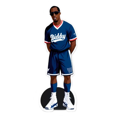 Diddy wearing aVikings jersey  sticker