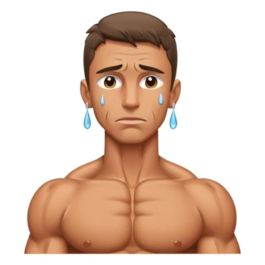 skinny bodybuilder crying sticker