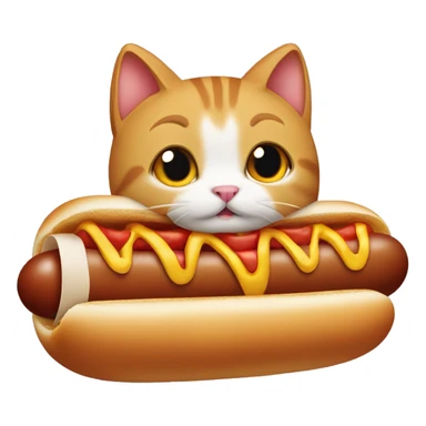 cat in hot dog sticker