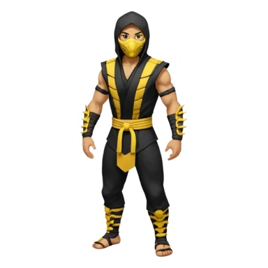 mortal kombat scorpion mdoern sticker