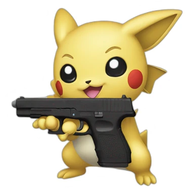 Pokemon with a glock sticker