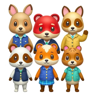 animal crossing characters sticker