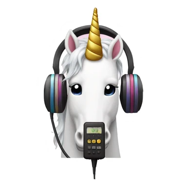 A unicorn on a radio sticker