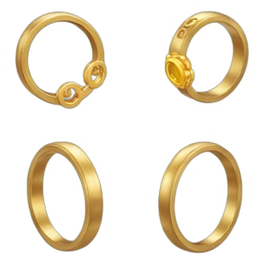Rings with m sticker