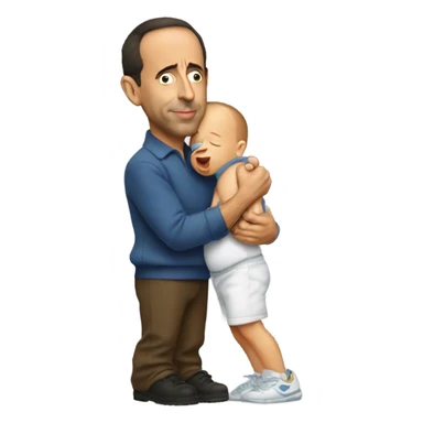 Jerry Seinfeld kissing baby sticker