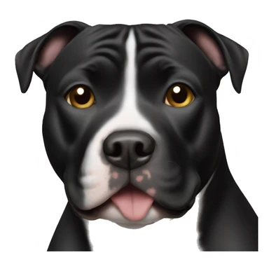 Black Staffordshire bull terrier  sticker