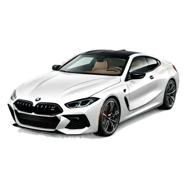 white bmw m8 sticker