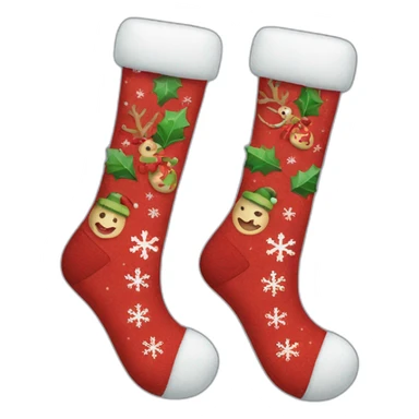 christmas socks sticker