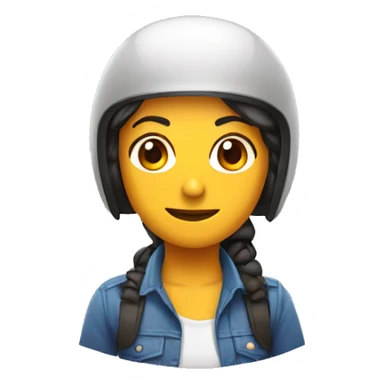 chica pelirroja con casco sticker