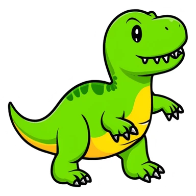 dinosaur with big toes sticker