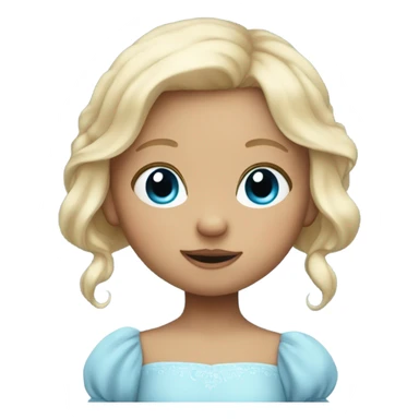 Tiny, blonde haired blue eyed fairy baby girl is awake! sticker