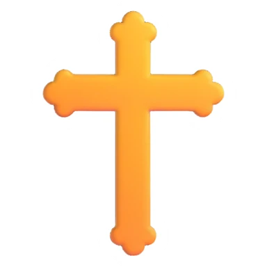 cross icon with slight shadow, subtle 3D effect, designed for clarity at small sizes sticker