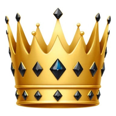 gold Black diamond crown sticker