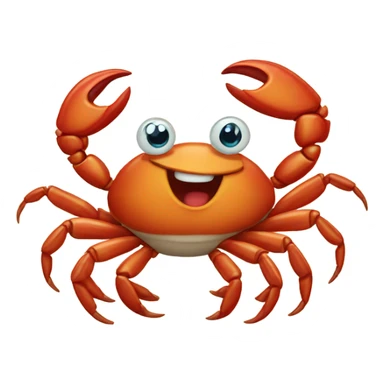 Happy crab sticker