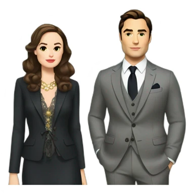 blair waldorf and Chuck Bass sticker