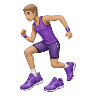 purple sneakers aerobic sticker
