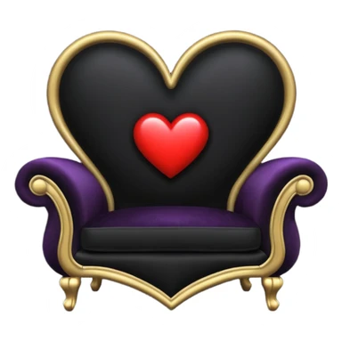 goth themed heart with a dark velvet sofa sticker
