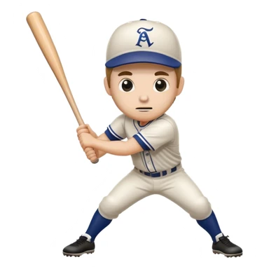 white man baseball player  sticker