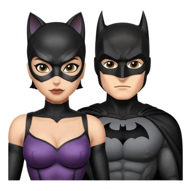 Catwomen and batman sticker