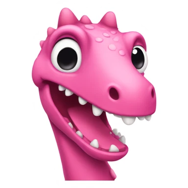 Pink dinosaur happy  sticker