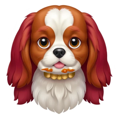 ruby colored king charles cavalier sticker