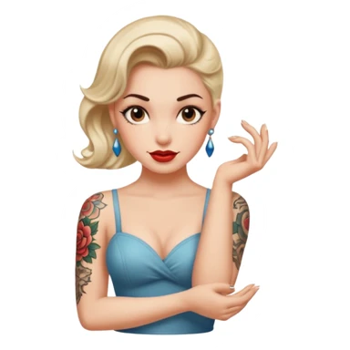 in arm pin-up tattoo all-over sticker