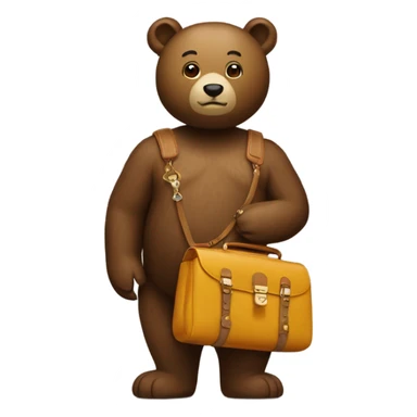 Bear with Louis vuttion bag sticker