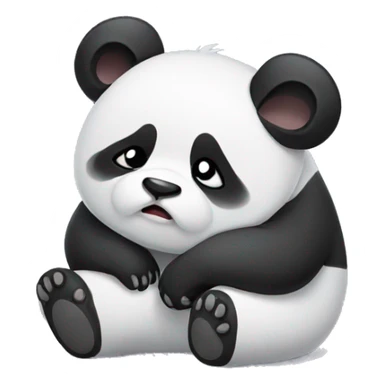 Cute panda crying, tears sticker