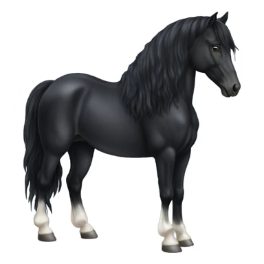 Friesian horse sticker