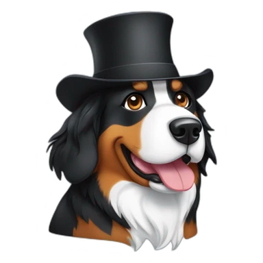 bernese mountain dog with a chef top hat sticker