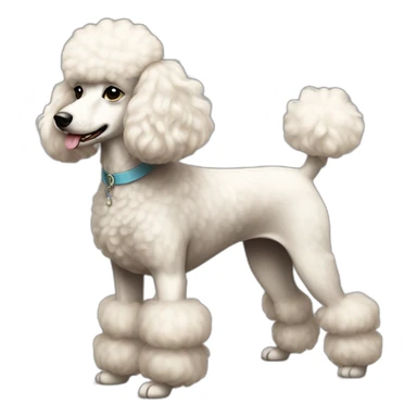 Dog Standart Poodle full body sticker