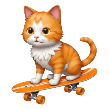 cat riding a skateboard sticker