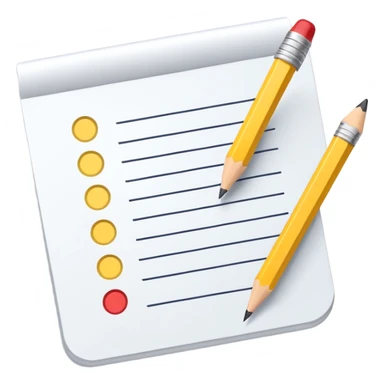 multiple choice test paper with a pencil sticker