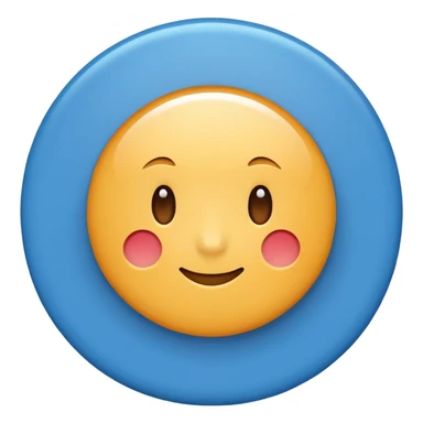 Give me a blue color round shape tick emoji like verification tick sticker