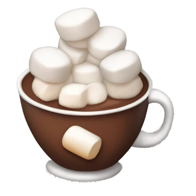 Cup of cocoa with marshmallows  sticker