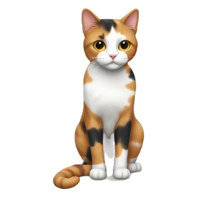 calico cat by the water sticker