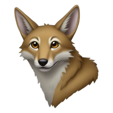 Jackal siting by eggplant sticker