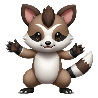 Teddiursa-Minccino-Oshawott-Obstagoon-fusion  sticker