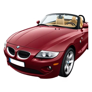 Maroon 2004 BMW Z4 convertible sticker