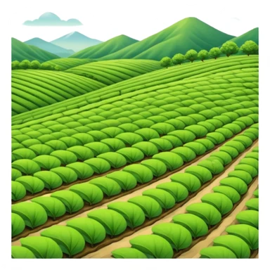 green tea farm sticker