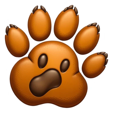 Dogs foot emoji sticker