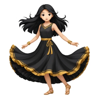 Una chica de anime bailando  que se mueve  sticker