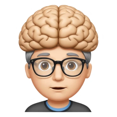 Big Brain with glasses sticker