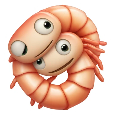 Shrimps hugging sticker