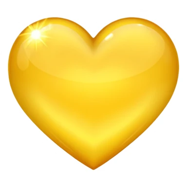 Heart with shimmering only yellow color  sticker