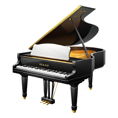 piano with white color  sticker
