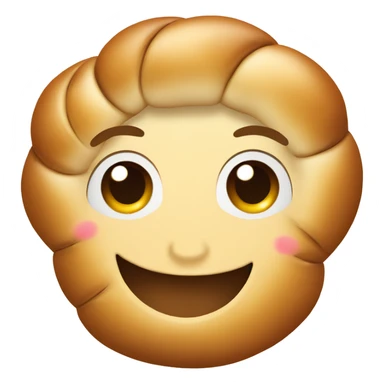 Challah bread with a cute smile  sticker