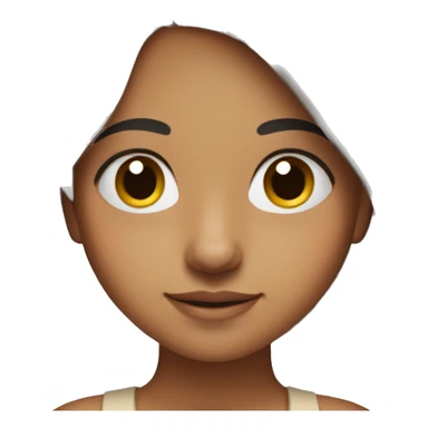 a half indian half english girl with freckles over her nose and cheeks she also has brown eyes and thick straight brown hair sticker