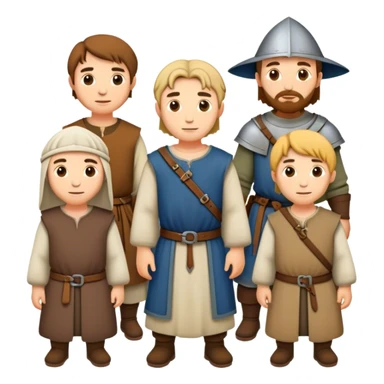 medieval villagers sticker