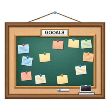 bulletin board reachable goals progress sticker